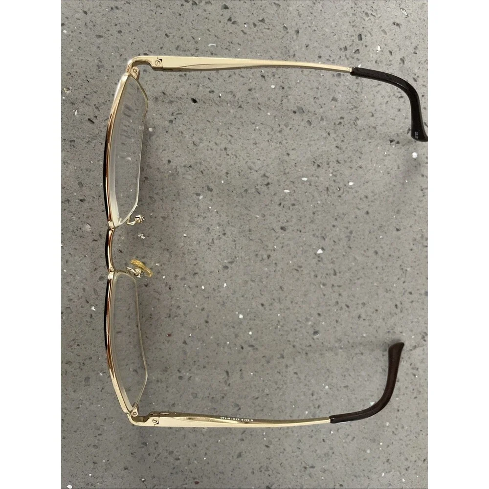 SUNFIRE EYEWEAR 54-16-145 S-8018 EYEGLASSES FRAMES ONLY gold rectangle full rim